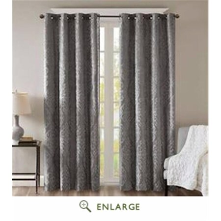 Sun Smart 50 x 108 in. Mirage Knitted Jacquard Total Blackout Panel; Charcoal SS40-0021